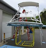 Tuna tower pre-rigging stage