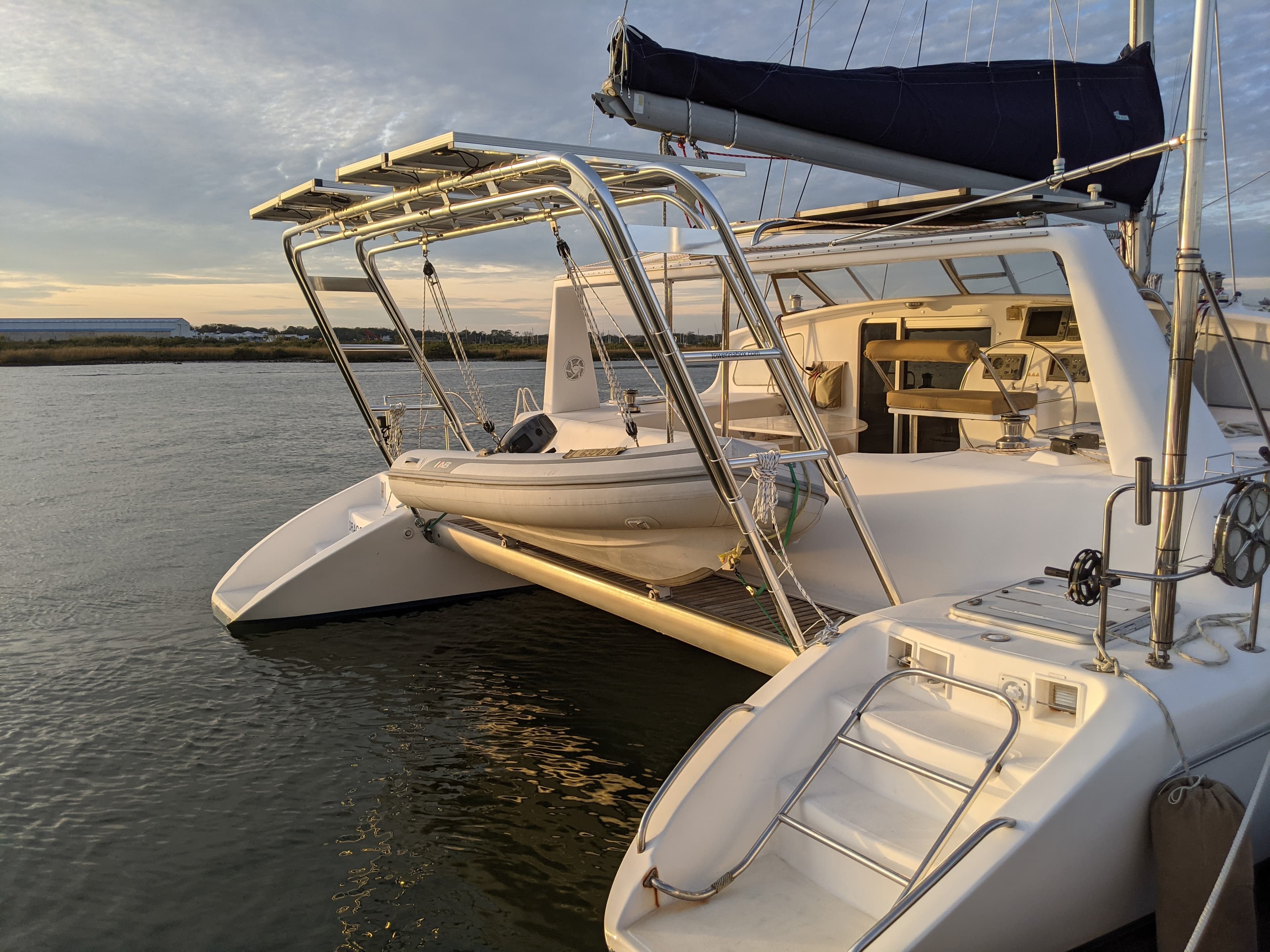 Super Sail Arch® installed on a larger sailing vessel