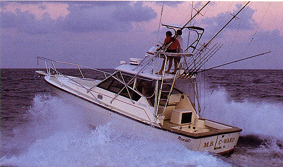 Atlantic Towers® power boat installation at golden hour
