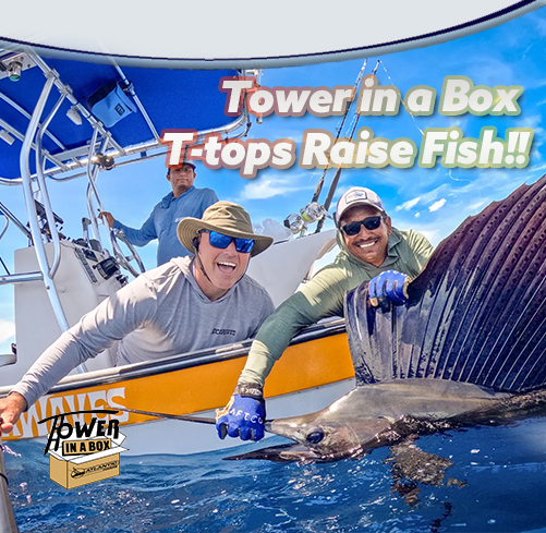 Tower in a Box® installation on a sport fishing boat