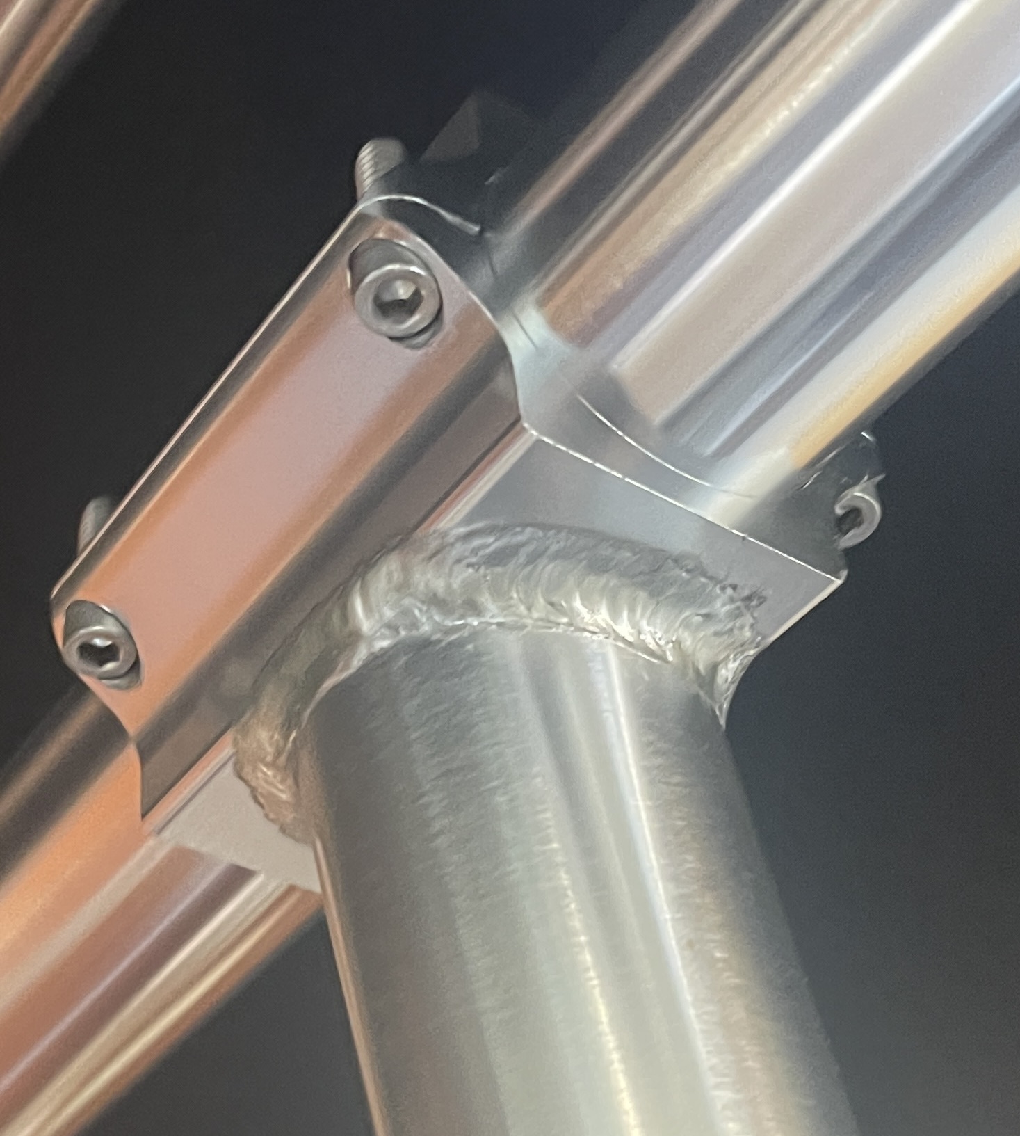 Close-up of Atlantic Towers® M-series proprietary clamp assembly