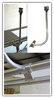 Anchor and running light option for radar arch centerline mounting
