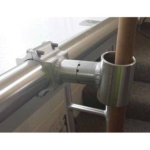 Adjust-O-Net Holder option for marine arch structures