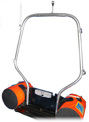 Single loop transom mounted arch installed on an inflatable
