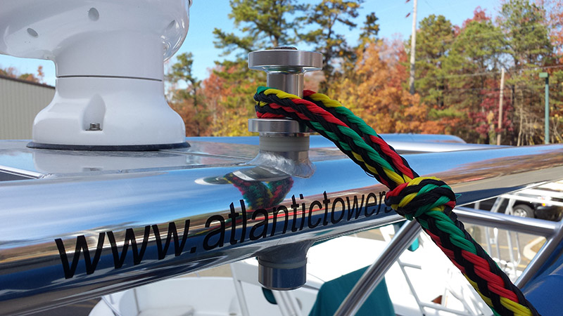 Pontoon Arch tow knob with tow rope routing for watersports use
