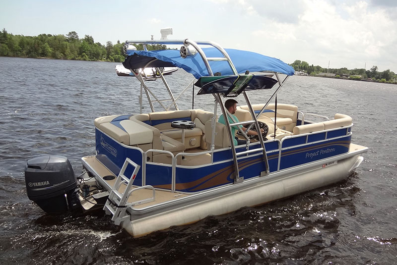 Pontoon Arch profile showing universal bracket fit