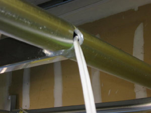Electrical wiring concealed inside the T-Top frame