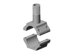 Clamp on antenna bracket accessory