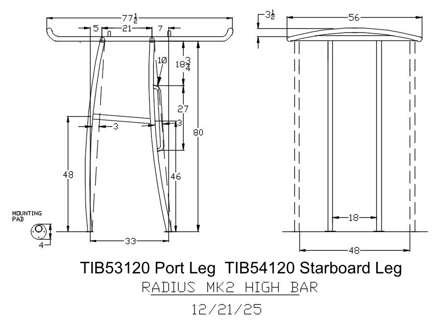 Radius® MK2 high bar blueprint