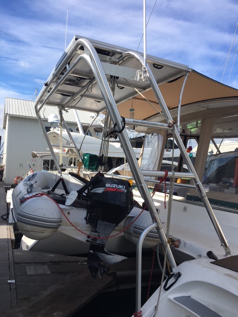 Fountaine Pajot Venezia 42 with a Super Sail Arch and solar array